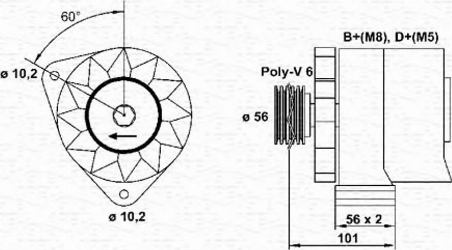 Magneti Marelli 943 35 681 101 0 - Laturi inparts.fi