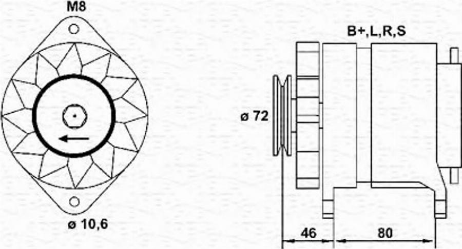 Magneti Marelli 943356392010 - Laturi inparts.fi