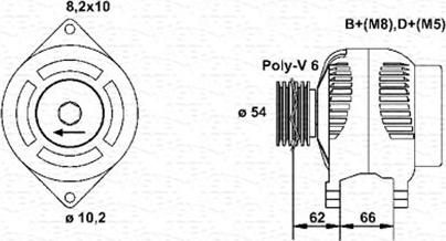 Magneti Marelli 943356329010 - Laturi inparts.fi