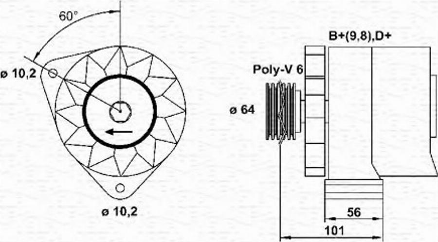 Magneti Marelli 943356206010 - Laturi inparts.fi