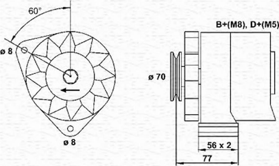 Magneti Marelli 943356749010 - Laturi inparts.fi