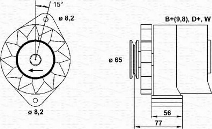 Magneti Marelli 943356701010 - Laturi inparts.fi