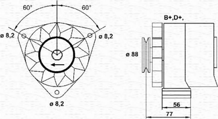 Magneti Marelli 943356734010 - Laturi inparts.fi