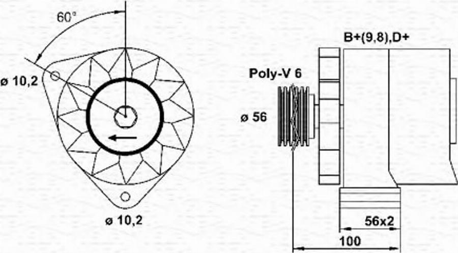 Magneti Marelli 943356736010 - Laturi inparts.fi