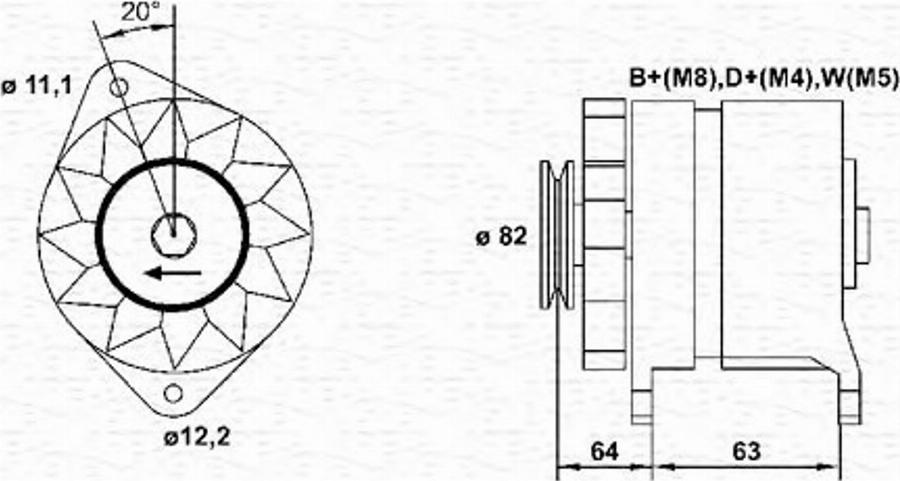 Magneti Marelli 943357801010 - Laturi inparts.fi