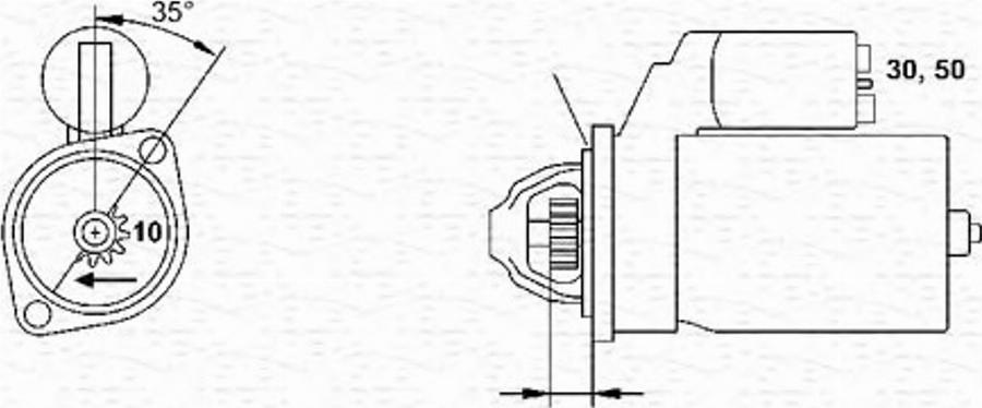 Magneti Marelli 943241099010 - Käynnistinmoottori inparts.fi