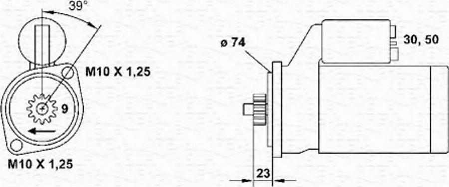 Magneti Marelli 943241092010 - Käynnistinmoottori inparts.fi