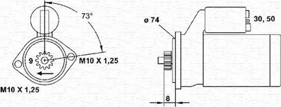 Magneti Marelli 943241049010 - Käynnistinmoottori inparts.fi