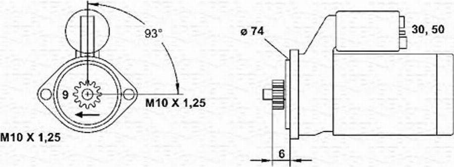 Magneti Marelli 943241043010 - Käynnistinmoottori inparts.fi