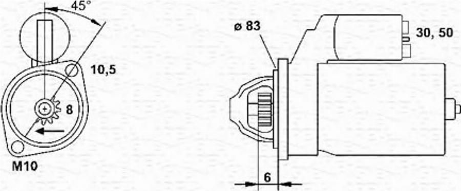 Magneti Marelli 943241024010 - Käynnistinmoottori inparts.fi