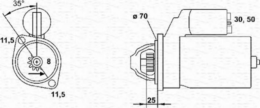 Magneti Marelli 943 24 111 401 0 - Käynnistinmoottori inparts.fi