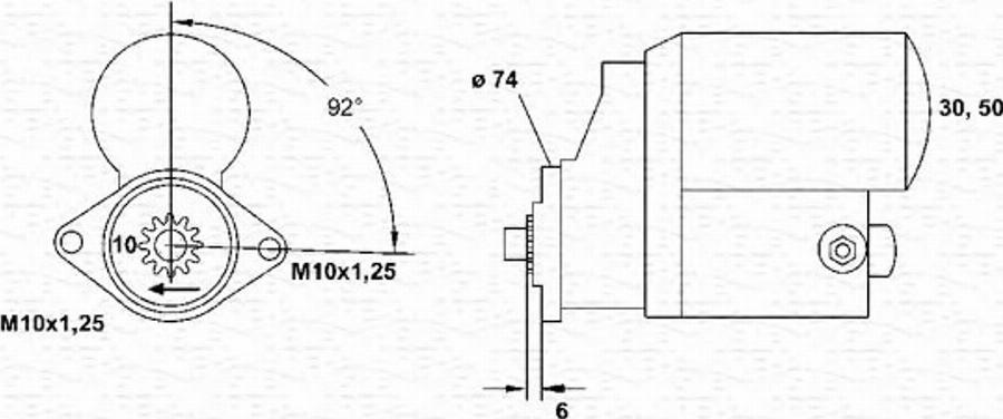 Magneti Marelli 943254078010 - Käynnistinmoottori inparts.fi