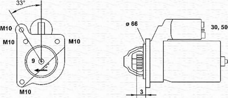 Magneti Marelli 943251915010 - Käynnistinmoottori inparts.fi