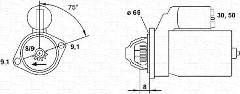 Magneti Marelli 943251917010 - Käynnistinmoottori inparts.fi