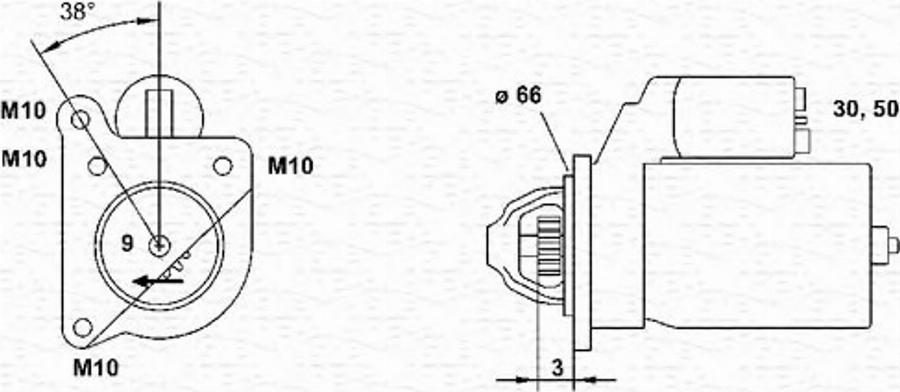 Magneti Marelli 943251454010 - Käynnistinmoottori inparts.fi