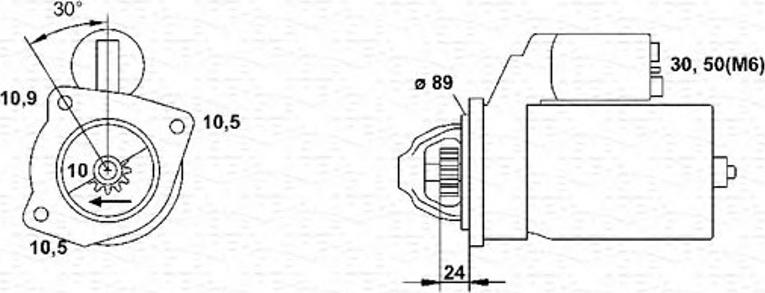 Magneti Marelli 943251457010 - Käynnistinmoottori inparts.fi