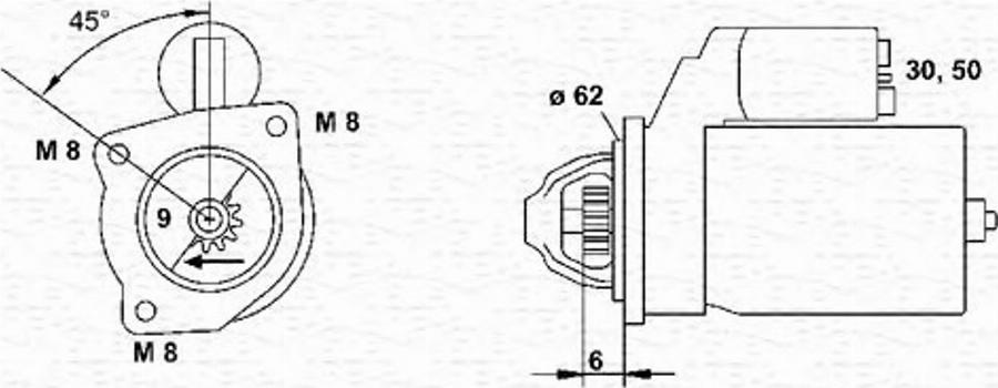 Magneti Marelli 943251467010 - Käynnistinmoottori inparts.fi