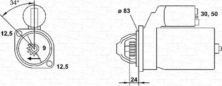 Magneti Marelli 943251408010 - Käynnistinmoottori inparts.fi