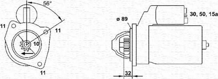 Magneti Marelli 943251413010 - Käynnistinmoottori inparts.fi