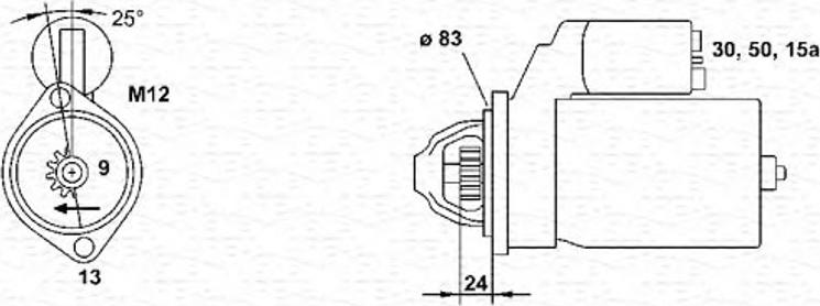 Magneti Marelli 943251486010 - Käynnistinmoottori inparts.fi