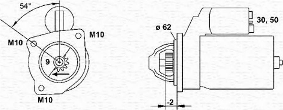 Magneti Marelli 943251488010 - Käynnistinmoottori inparts.fi