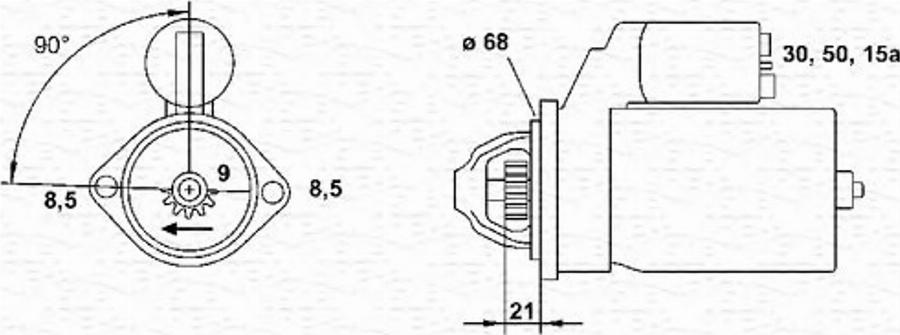 Magneti Marelli 943251439010 - Käynnistinmoottori inparts.fi