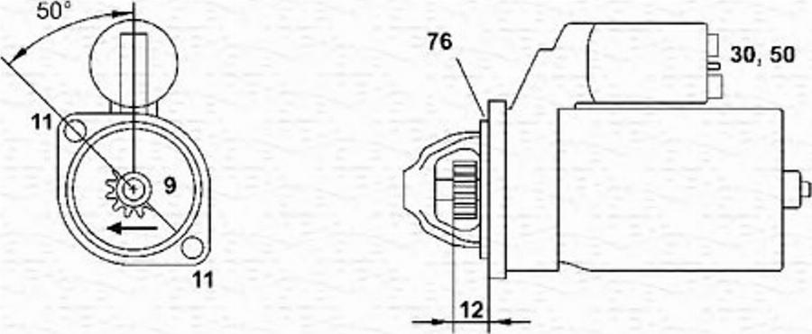 Magneti Marelli 943251549010 - Käynnistinmoottori inparts.fi