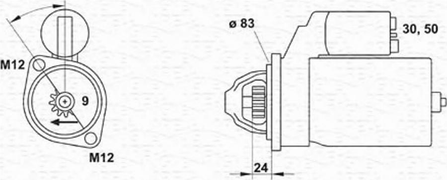 Magneti Marelli 943251501010 - Käynnistinmoottori inparts.fi