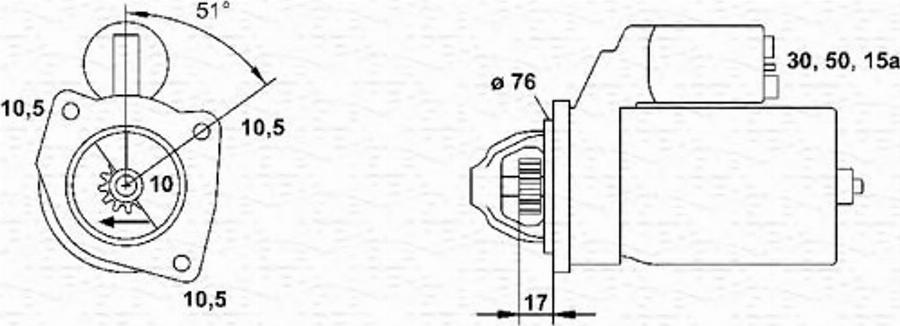 Magneti Marelli 943251690010 - Käynnistinmoottori inparts.fi