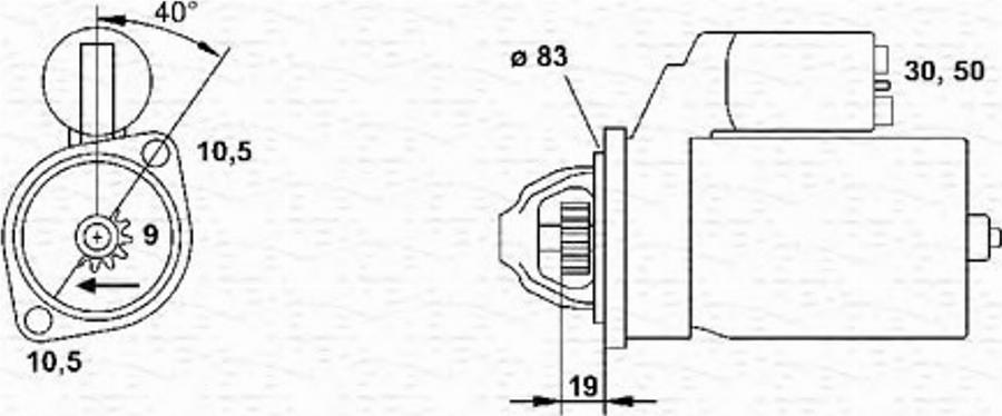 Magneti Marelli 943251697010 - Käynnistinmoottori inparts.fi