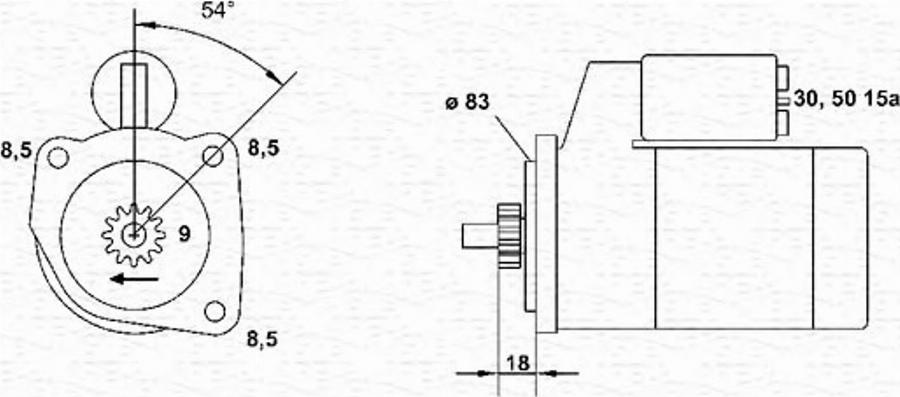 Magneti Marelli 943251646010 - Käynnistinmoottori inparts.fi