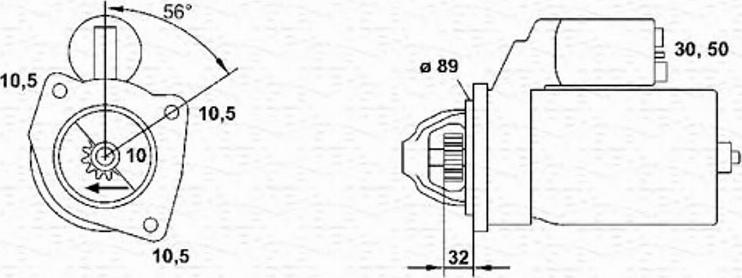 Magneti Marelli 943251658010 - Käynnistinmoottori inparts.fi