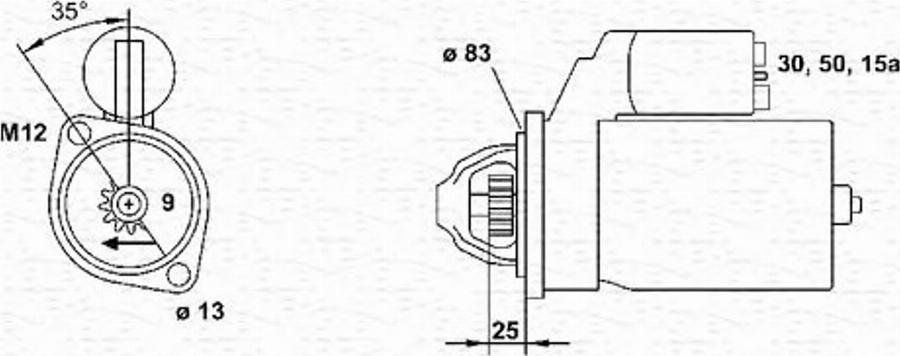 Magneti Marelli 943251669010 - Käynnistinmoottori inparts.fi