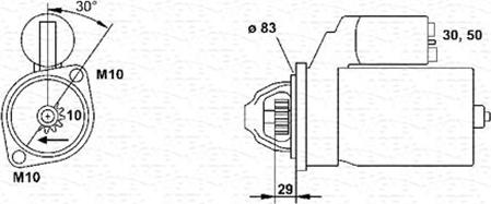 Magneti Marelli 943251664010 - Käynnistinmoottori inparts.fi