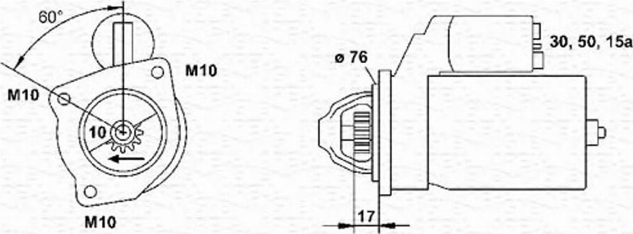 Magneti Marelli 943251606010 - Käynnistinmoottori inparts.fi