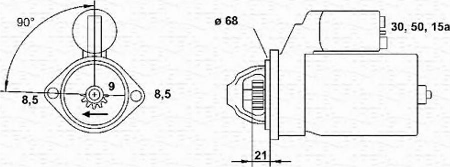 Magneti Marelli 943251613010 - Käynnistinmoottori inparts.fi