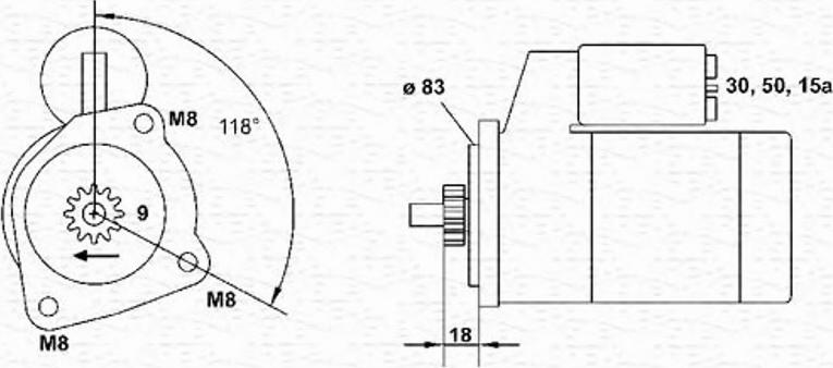 Magneti Marelli 943251686010 - Käynnistinmoottori inparts.fi