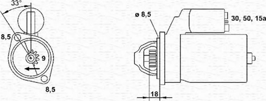 Magneti Marelli 943251048010 - Käynnistinmoottori inparts.fi