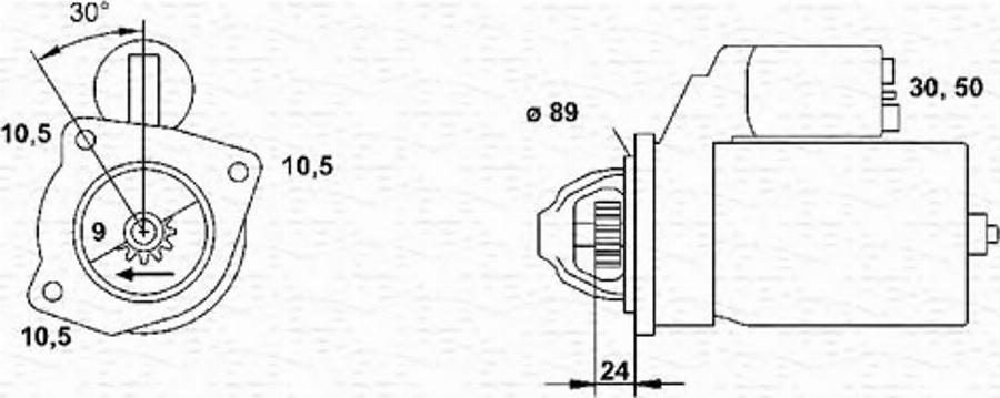 Magneti Marelli 943251075010 - Käynnistinmoottori inparts.fi