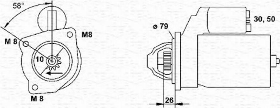 Magneti Marelli 943251856010 - Käynnistinmoottori inparts.fi