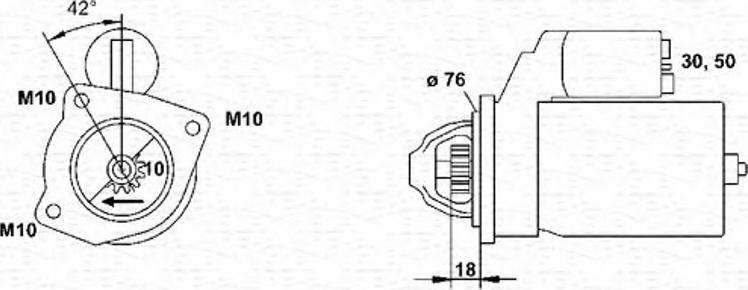 Magneti Marelli 943251335010 - Käynnistinmoottori inparts.fi