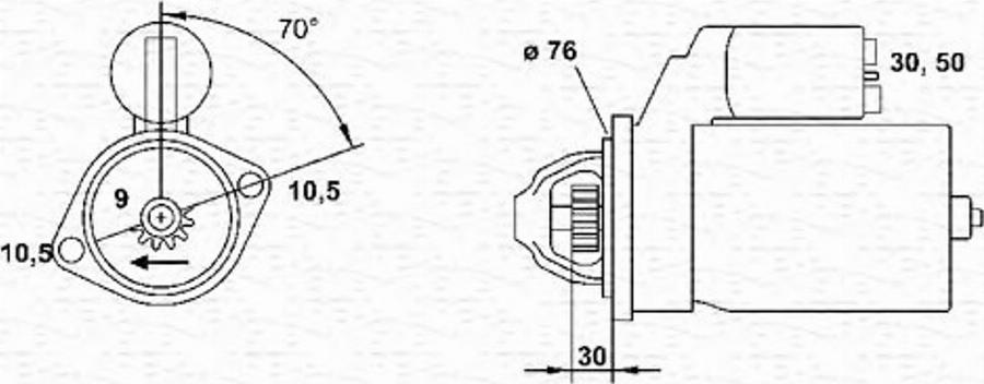 Magneti Marelli 943251273010 - Käynnistinmoottori inparts.fi