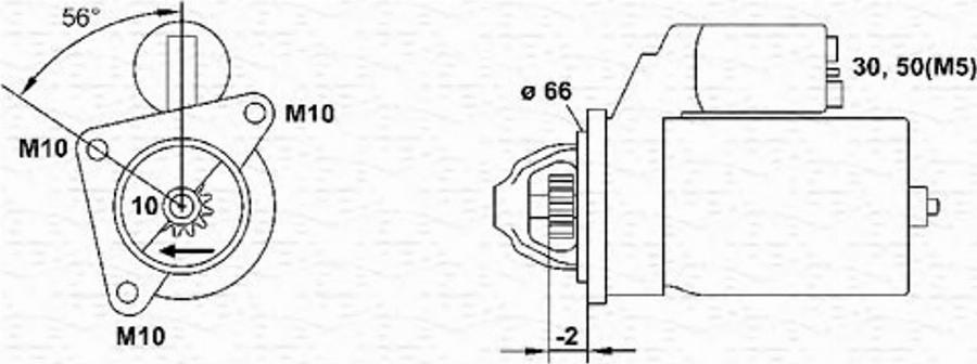 Magneti Marelli 943253149010 - Käynnistinmoottori inparts.fi