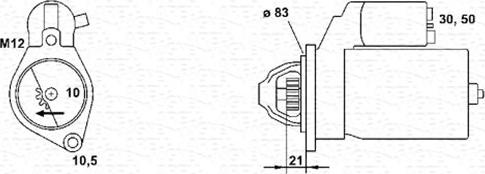 Magneti Marelli 943253106010 - Käynnistinmoottori inparts.fi