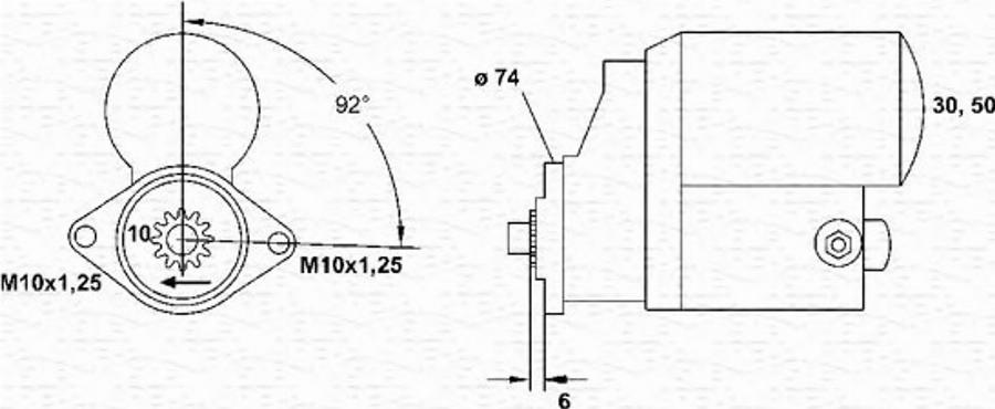 Magneti Marelli 943253186010 - Käynnistinmoottori inparts.fi