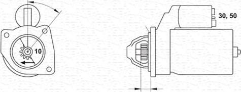 Magneti Marelli 943252290010 - Käynnistinmoottori inparts.fi