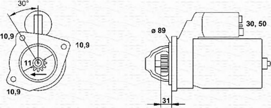 Magneti Marelli 943 25 224 901 0 - Käynnistinmoottori inparts.fi