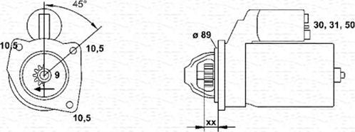 Magneti Marelli 943252208010 - Käynnistinmoottori inparts.fi