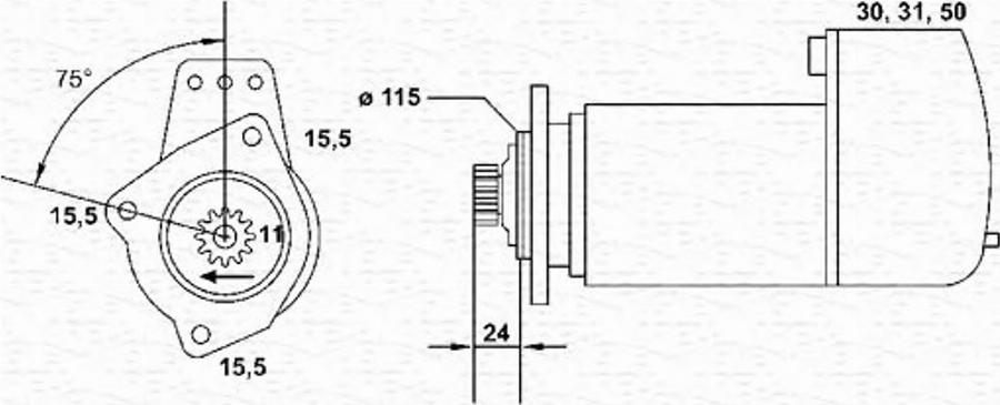 Magneti Marelli 943252221010 - Käynnistinmoottori inparts.fi