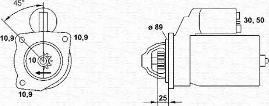 Magneti Marelli 943252274010 - Käynnistinmoottori inparts.fi